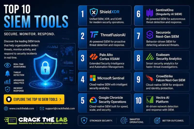 Top 10 SIEM (Security Information and Event Management) Tools For 2026